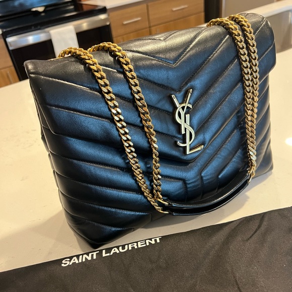 Saint Laurent Medium Loulou Matelassé Leather Shoulder Bag AUTHENTIC - Picture 2 of 16